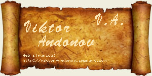 Viktor Andonov vizit kartica